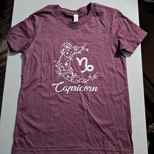 Bella+Canvas kids Graphic Tee T Shirt Capricorn Print Short Sleeve Size M 10-12